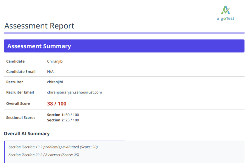 Assessment Builder UI